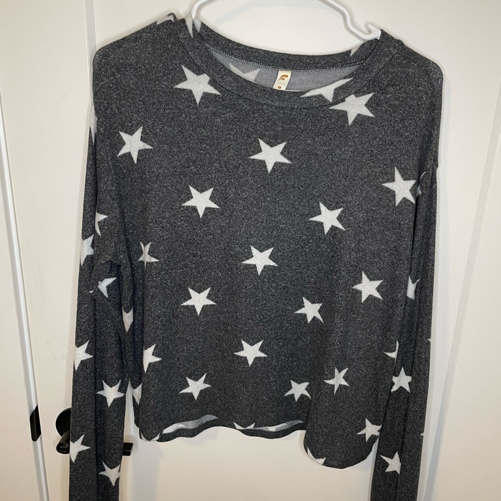 Gray soft pullover sweater